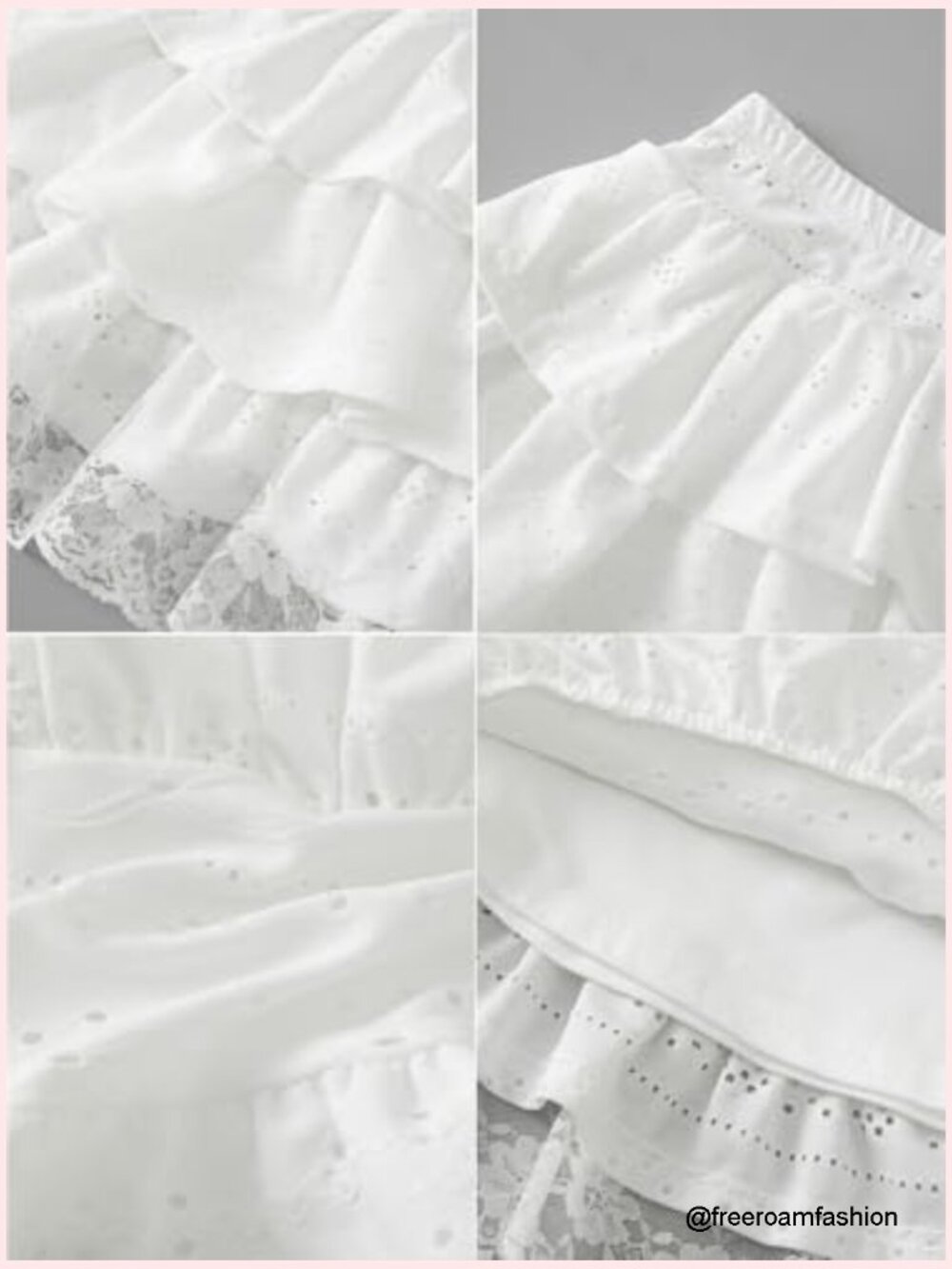Y2K Lace Mini Skirt with Shorts High Waisted A-Line Skort Ruffle Layered - Picture 5 of 7